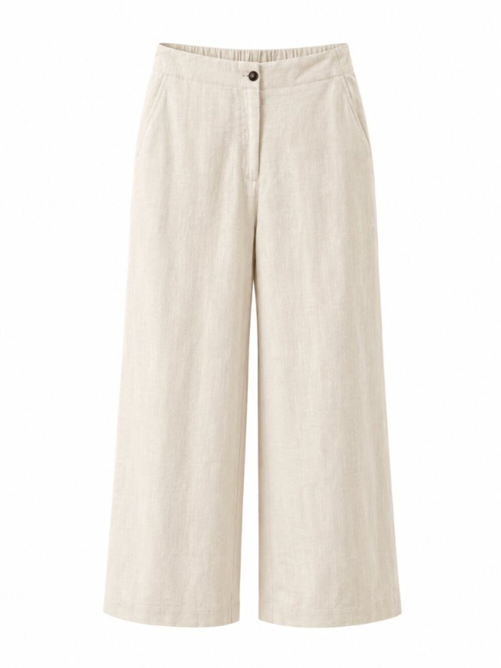 Calvin Klein Cream Linen Blend Wide Leg Pants Size 6